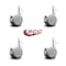 Service Caster 2.375 Inch MRI Safe Casters with Brakes, 7/16 Grip Ring Stem, Set of 4, SCC, 4PK SCC-GR02S60-TPR-GRY-B-716138-MRI-4 - alternate 4